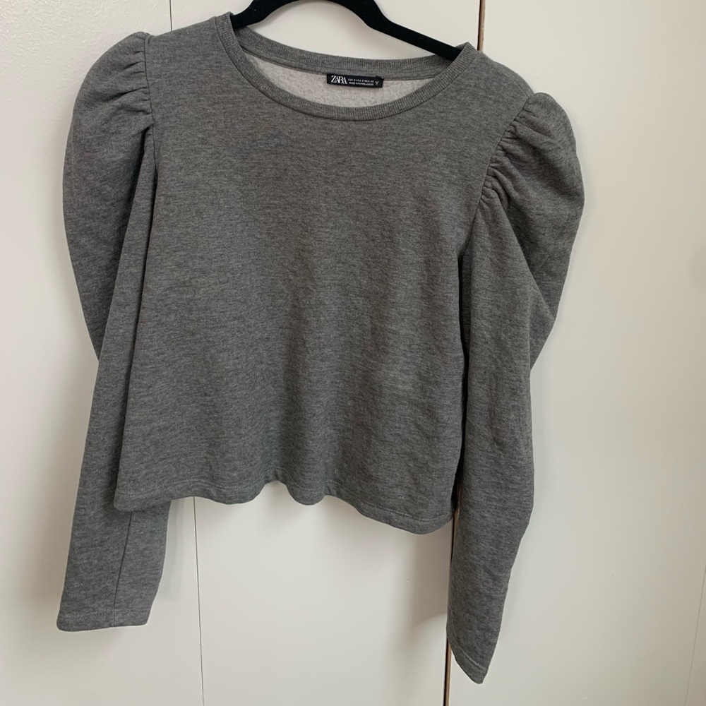 Zara puff sleeve sweatshirt